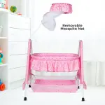 Spacious Swinging Baby Cradle with Mosquito Net