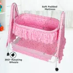 Spacious Swinging Baby Cradle with Mosquito Net