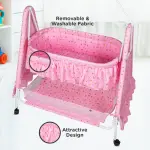 Spacious Swinging Baby Cradle with Mosquito Net