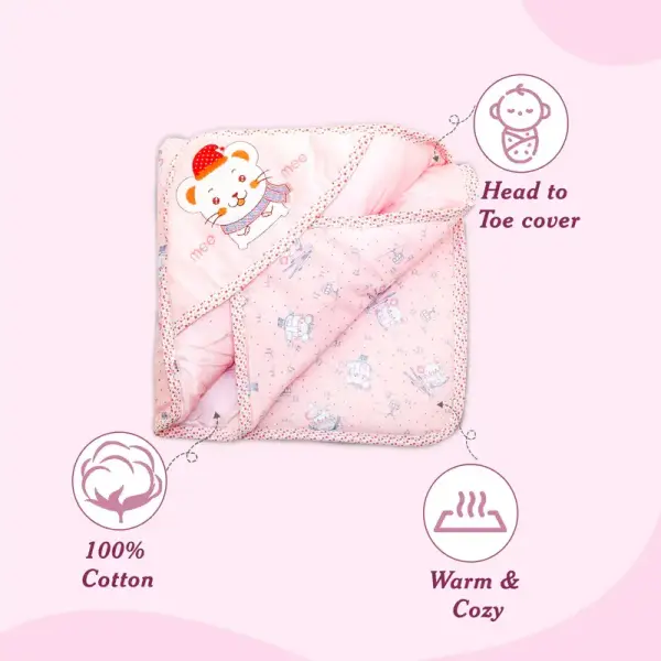Baby Warm and Soft Swaddle Wrapper Hooded