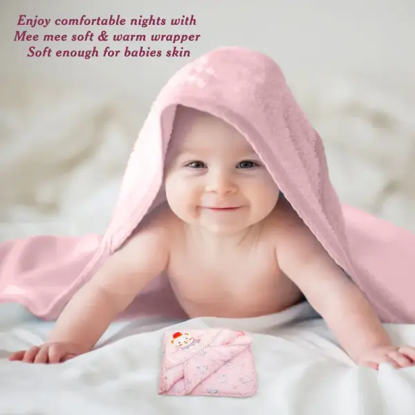 Baby Warm and Soft Swaddle Wrapper Hooded