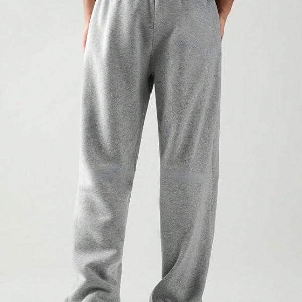 Men’s/Unisex Stretchable Pure Cotton Baggy Jogger Pants with Open Bottom and Drawstring Waist