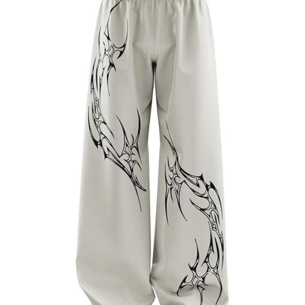 Aesthetic Gothic Wide Leg Baggy Pants for Men