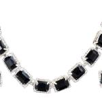 Classic American Diamond Jewellery Set in Silver Finish