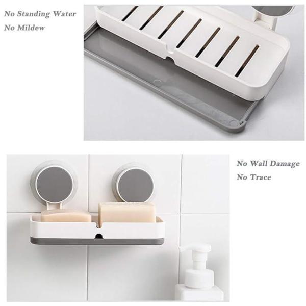 Self-Adhesive Wall Mounted Double Soap Holder