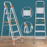 5-Step Aluminum Foldable Ladder with Safety Handrail
