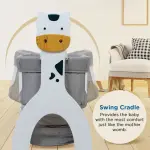 Manual Swing Cradle for Newborn Baby with Mosquito Net