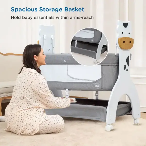 Manual Swing Cradle for Newborn Baby with Mosquito Net