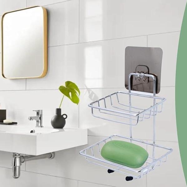 Wall Mounted Double Layer Soap Dish Holder