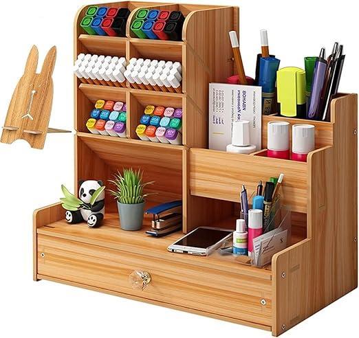 Wooden Pen Stand Desk Organizer