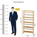 5-Tier Wooden Bookshelf