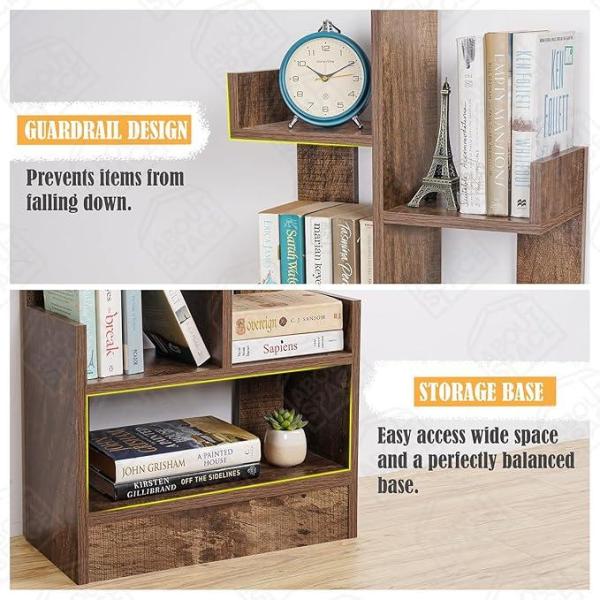 Open Wooden Bookshelf