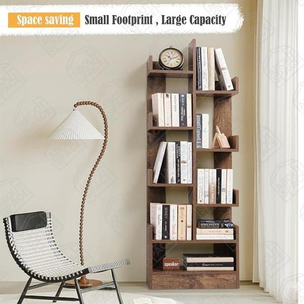 Open Wooden Bookshelf