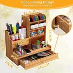 Wooden Pen Stand Desk Organizer