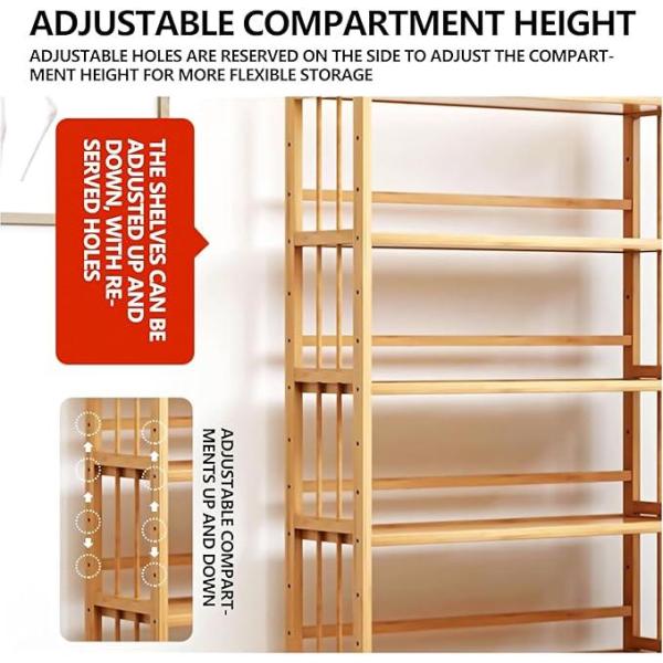 5-Tier Wooden Bookshelf