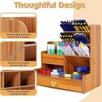 Wooden Pen Stand Desk Organizer