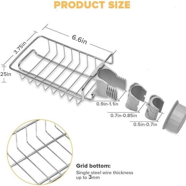 Kitchen Sink Faucet Sponge & Soap Holder