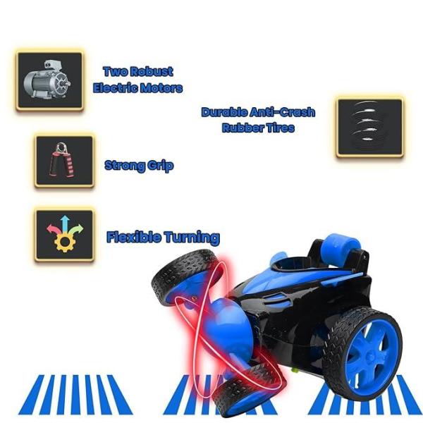 Rechargeable 360° Rotating & Rolling Mini Stunt Car