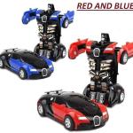 Battery-Operated Automatic Transforming Car and Robot Toy with Lights & Sound