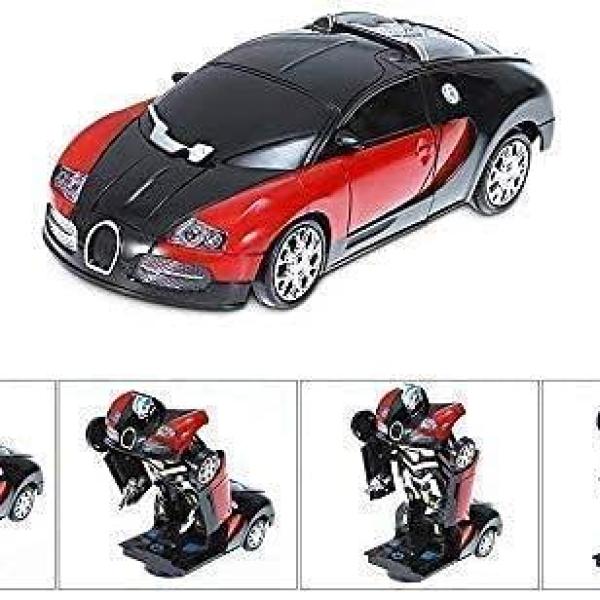 Battery-Operated Automatic Transforming Car and Robot Toy with Lights & Sound