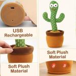 Rechargeable Musical Dancing & Talking Cactus Toy