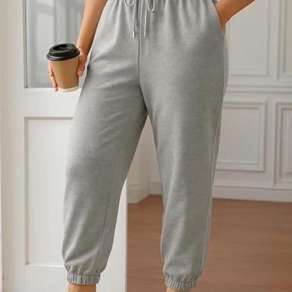 Women’s Cotton Jogger Pants with Adjustable Waistband