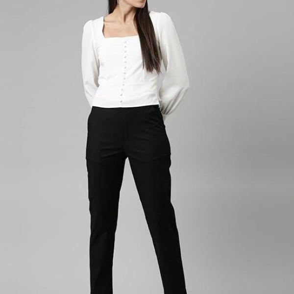 Women’s Regular Fit Mid-Rise Trousers