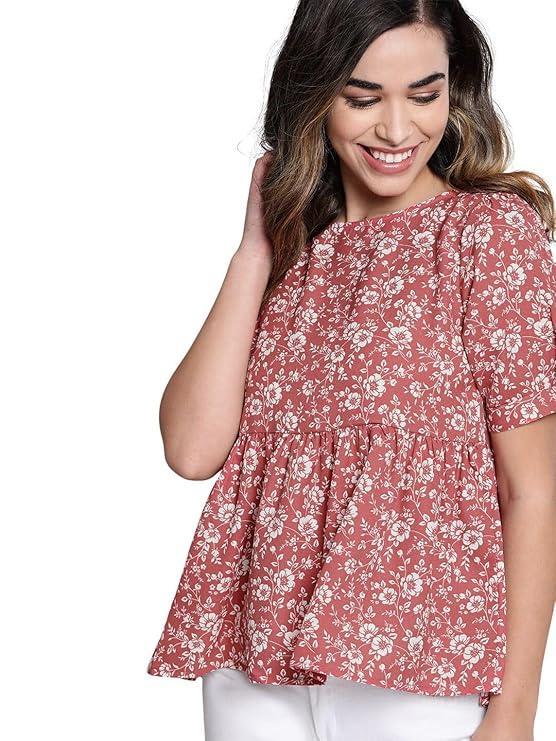 Women’s Floral Print Modern Fit Tunic Shirt