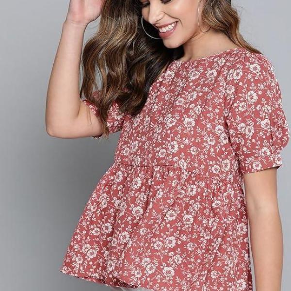 Women’s Floral Print Modern Fit Tunic Shirt