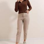 Women’s Collared Neck Long Sleeve Slim Fit Casual Tee Top