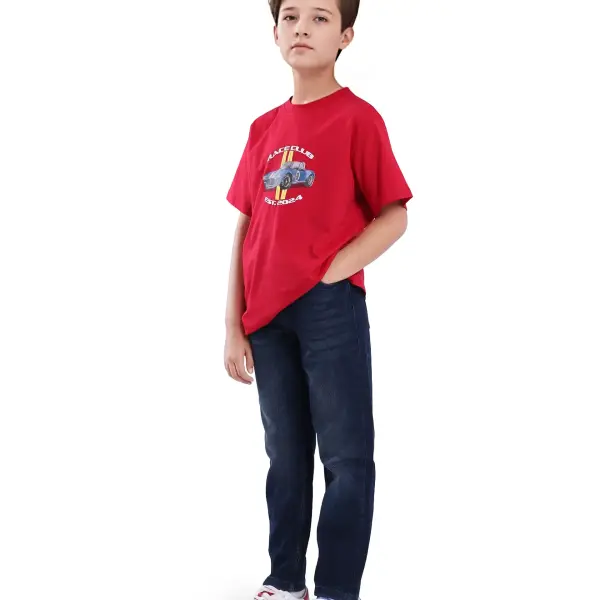 SLOUCHY FIT SOLID JEANS TOBBY - DARK BLUE