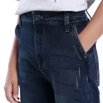 COTTON SOLID JEANS VAIL - DARK BLUE