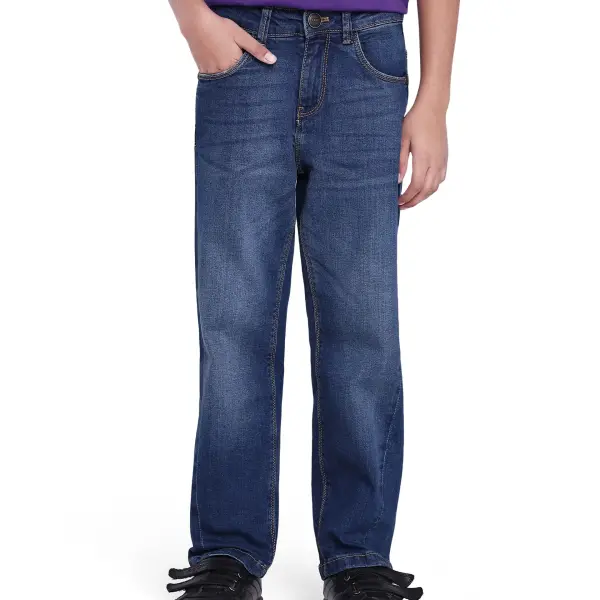 RELAX FIT SOLID JEANS YOSH - BLUE