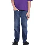 RELAX FIT SOLID JEANS YOSH - BLUE