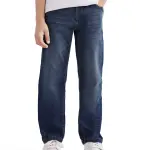 RELAX FIT SOLID JEANS YOSH - BLUE